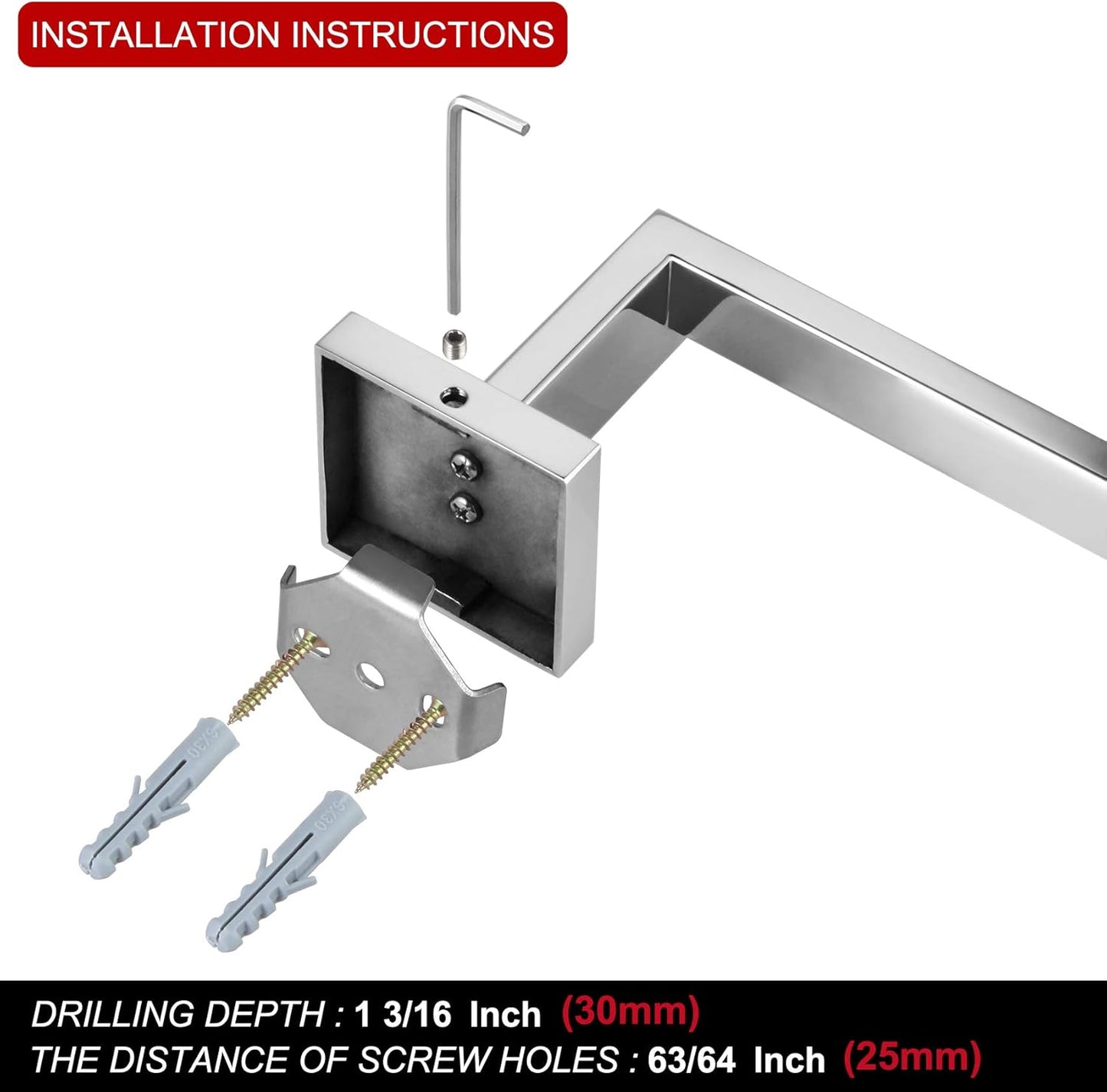 KOKOSIRI Toilet Paper Roll Holder Brushed Nickel Toilet Paper Holder Stainless Steel for Kitchen Bathroom Dispenser Wall Mounted, B2003BR