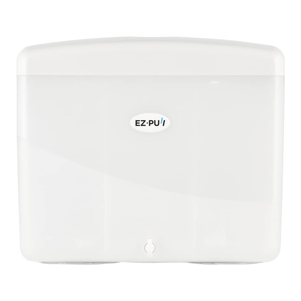 EZbrnd Countertop MULTIFOLD Paper Towel Dispenser for Kitchen/Bathroom/Office/RV/Airbnb, Pearl White, 4500-EZ