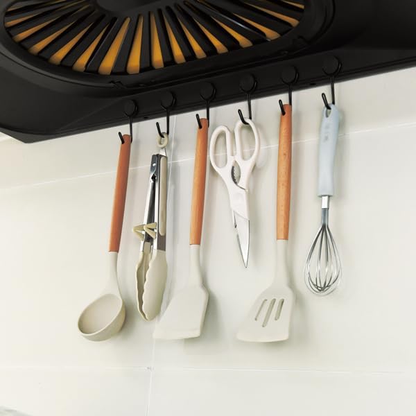 Magnetic Hooks, Magnet Hooks for Cruise Refrigerator Grill,Strong Magnets with Hooks for Home Kitchen, Garage Key Holder,8pack （Black,0.9in-1 15Lbs）