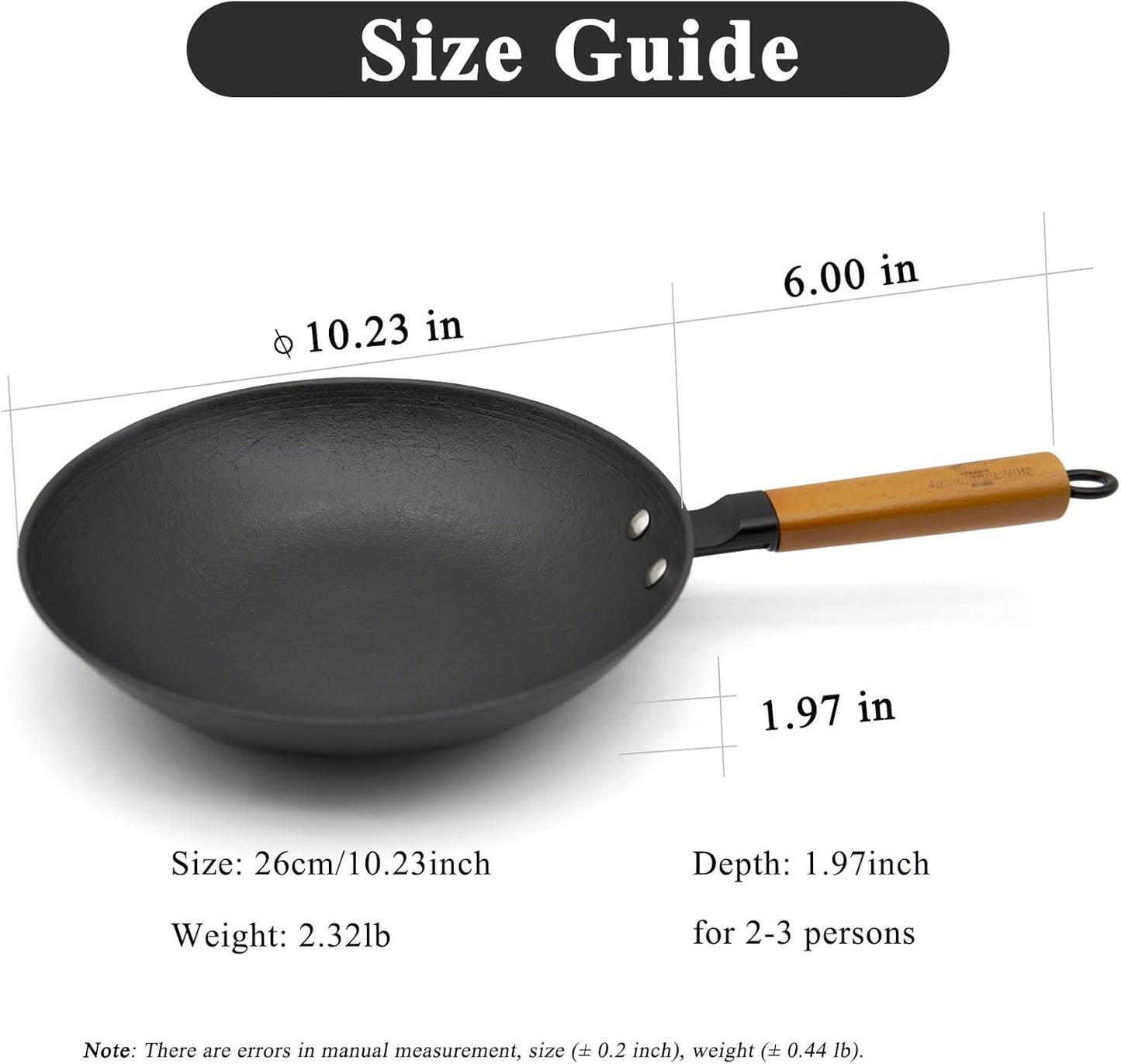 10 inch Omelette Pan, Uncoated ICH Clay Mold Cast Iron Egg Frying Pan with Wood Handle, Preseasoned Lightweight Healthy Small Skillet for All Stoves