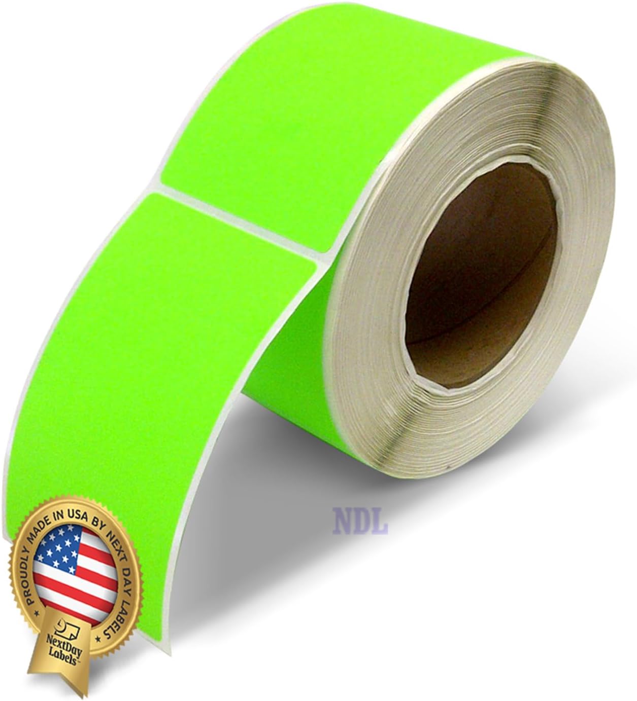 NextDayLabels 500 Rectangle Stickers (3" x 5") - Color Coding Labels Roll - Moving Labels for Boxes, Colored Inventory Stickers for Packing, Organizing, and Storage (Fluorescent Green)