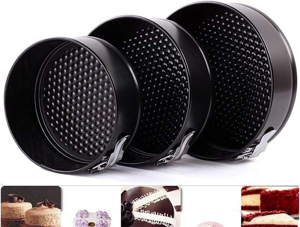 Falytemow Nonstick Springform Pan with Removable Bottom 3 Pieces Cake Molds of Round Leakproof Cheesecakes Pan Bakeware Set