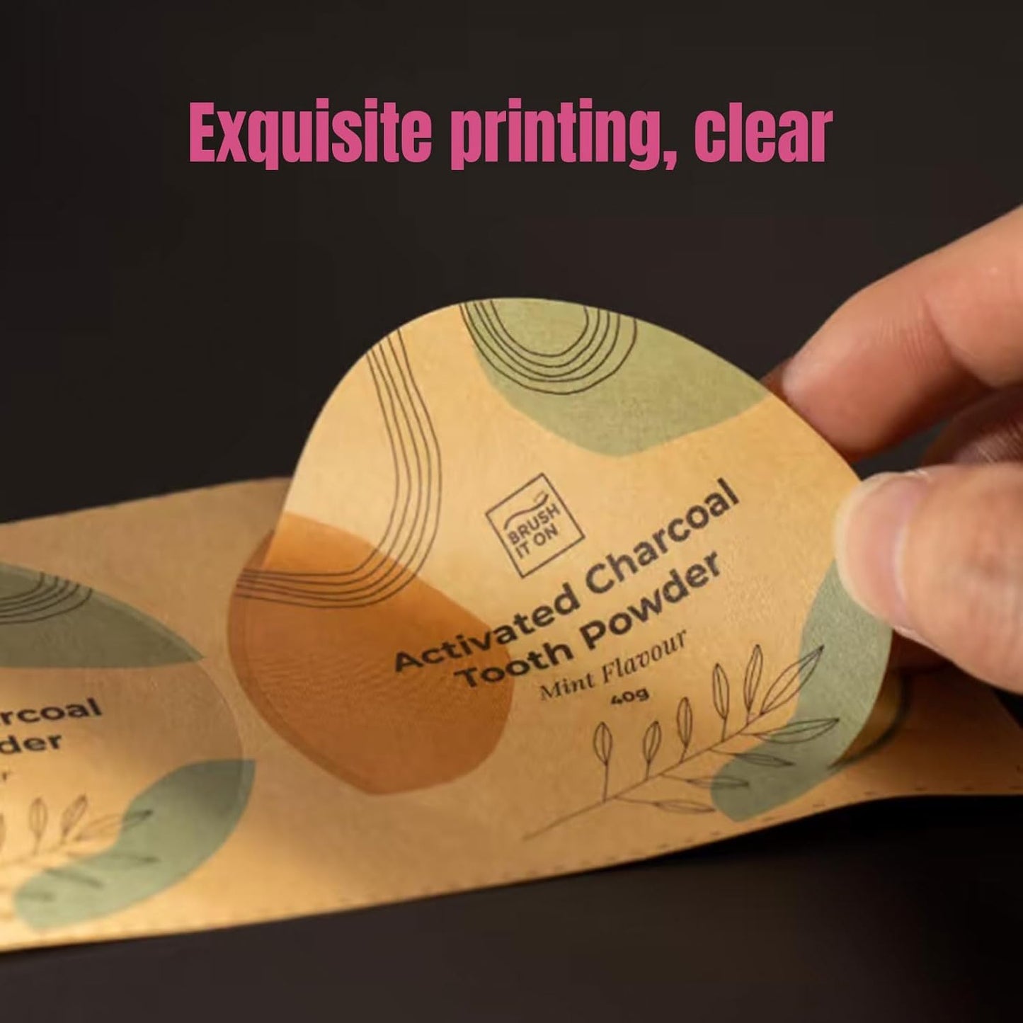 Custom Stickers Personalized Square Kraft Paper Sticker Customizable Floral Wreath Labels, Stickers for Mason Jars, Wedding Favors, Gift Tags, Party Packaging (Style 5)