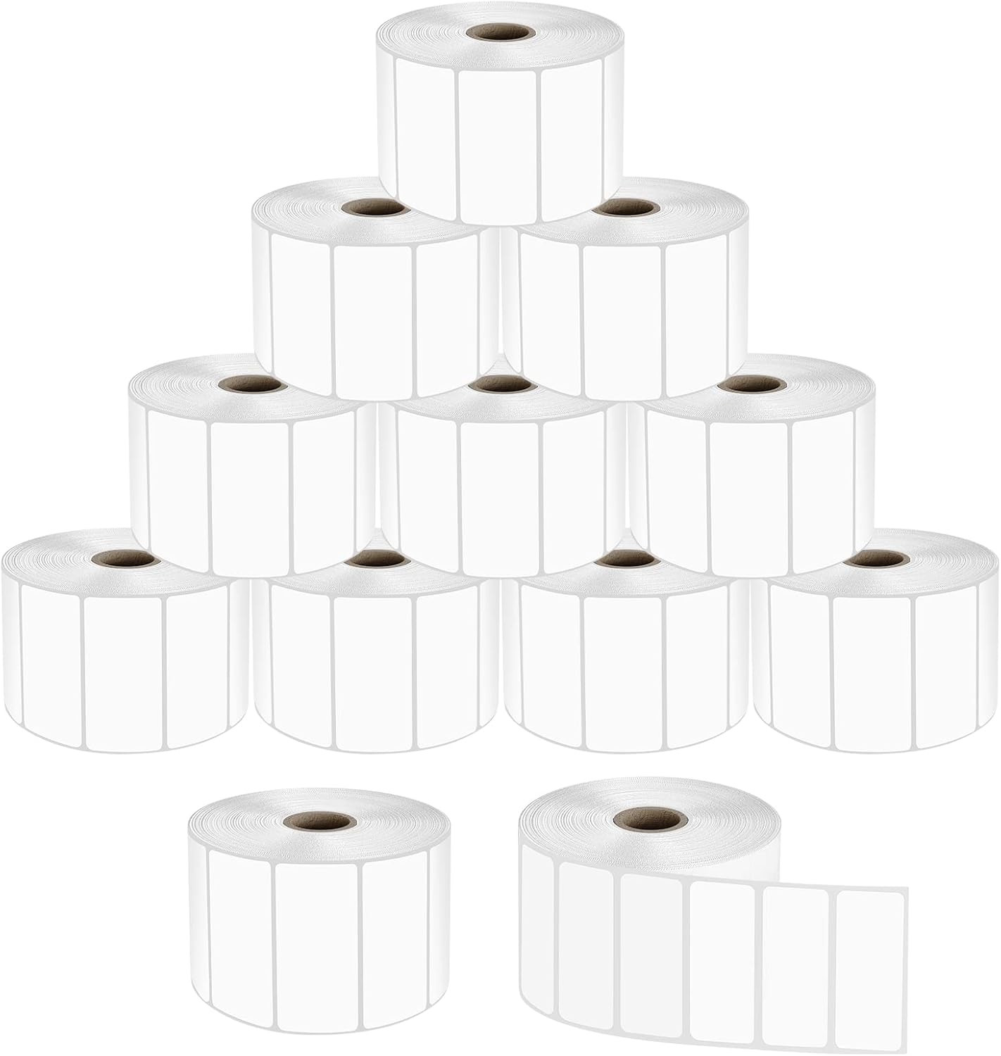 9527 Product 2" x 1" Sticker Labels, 12,000 Direct Thermal Labels, 12 Rolls