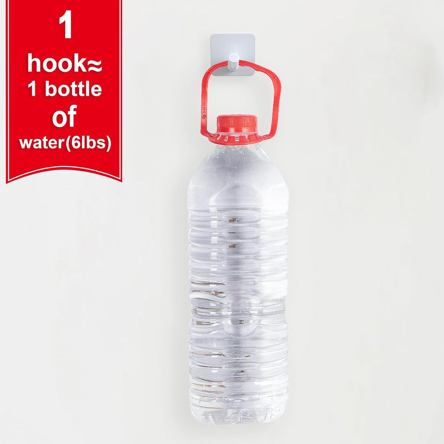 Aluminum Wall Hooks, No Drill Damage-Free Adhesive Hook, Product for Hanging Heavy Duty for Bathroom Kitchen Home (Slanting Square White Hook, 4)