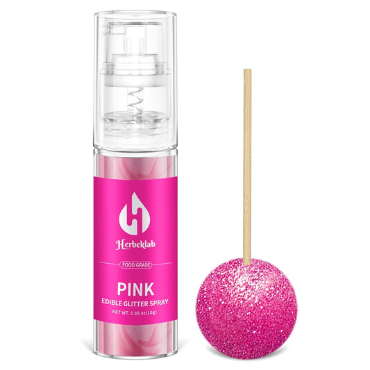 Pink Edible Glitter Spray - 10g Edible Pink Glitter for Cakes Food Grade Shimmer Powder Cake Sprinkles for Cookie Decorating Chocolate Strawberry