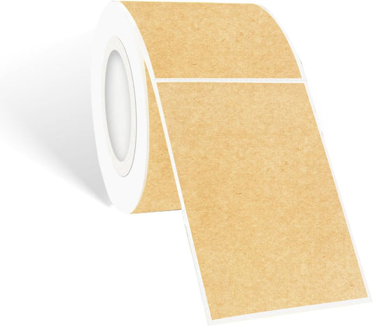 STARLIBOO Kraft Paper Rectangle Removable Moving Labels, 250 Labels, 2*3 Inch, Color-Coding Labels
