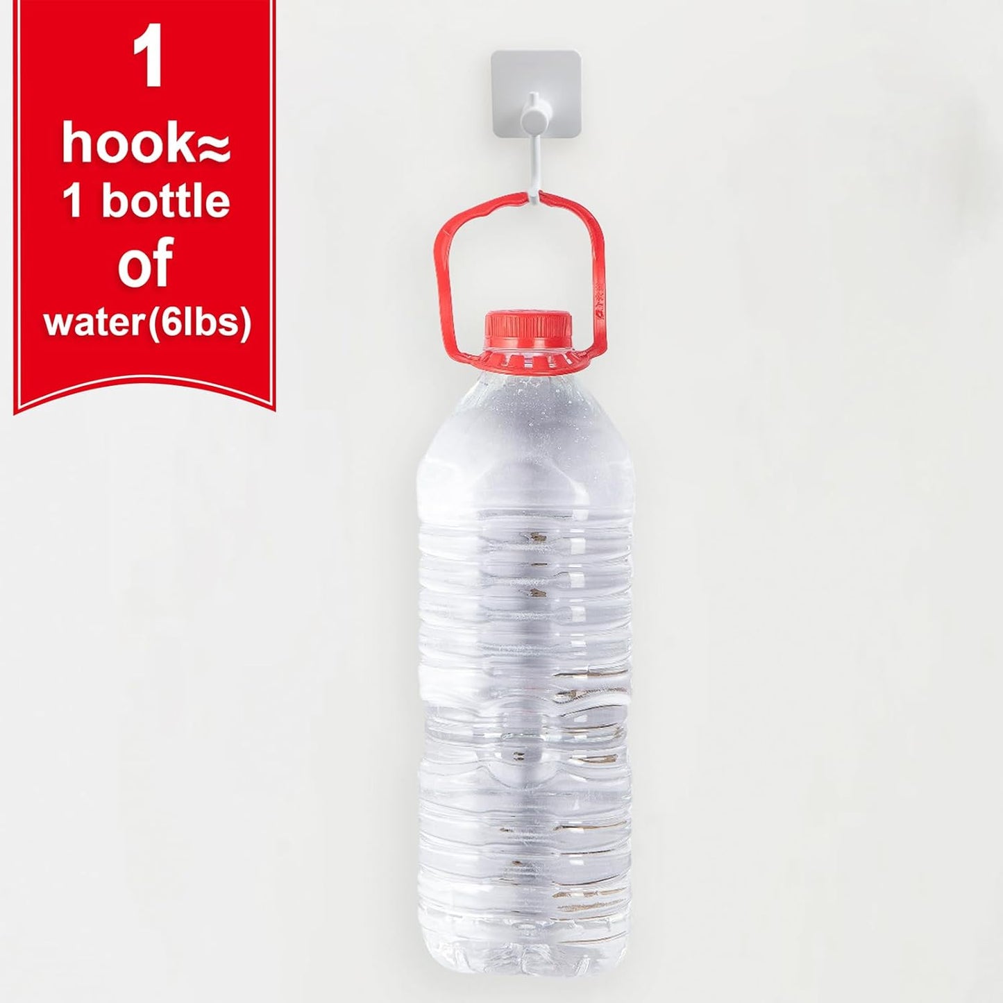 Aluminum Wall Hooks, No Drill Damage-Free Adhesive Hook, Product for Hanging Heavy Duty for Bathroom Kitchen Home (Curved Square White Hook, 4)