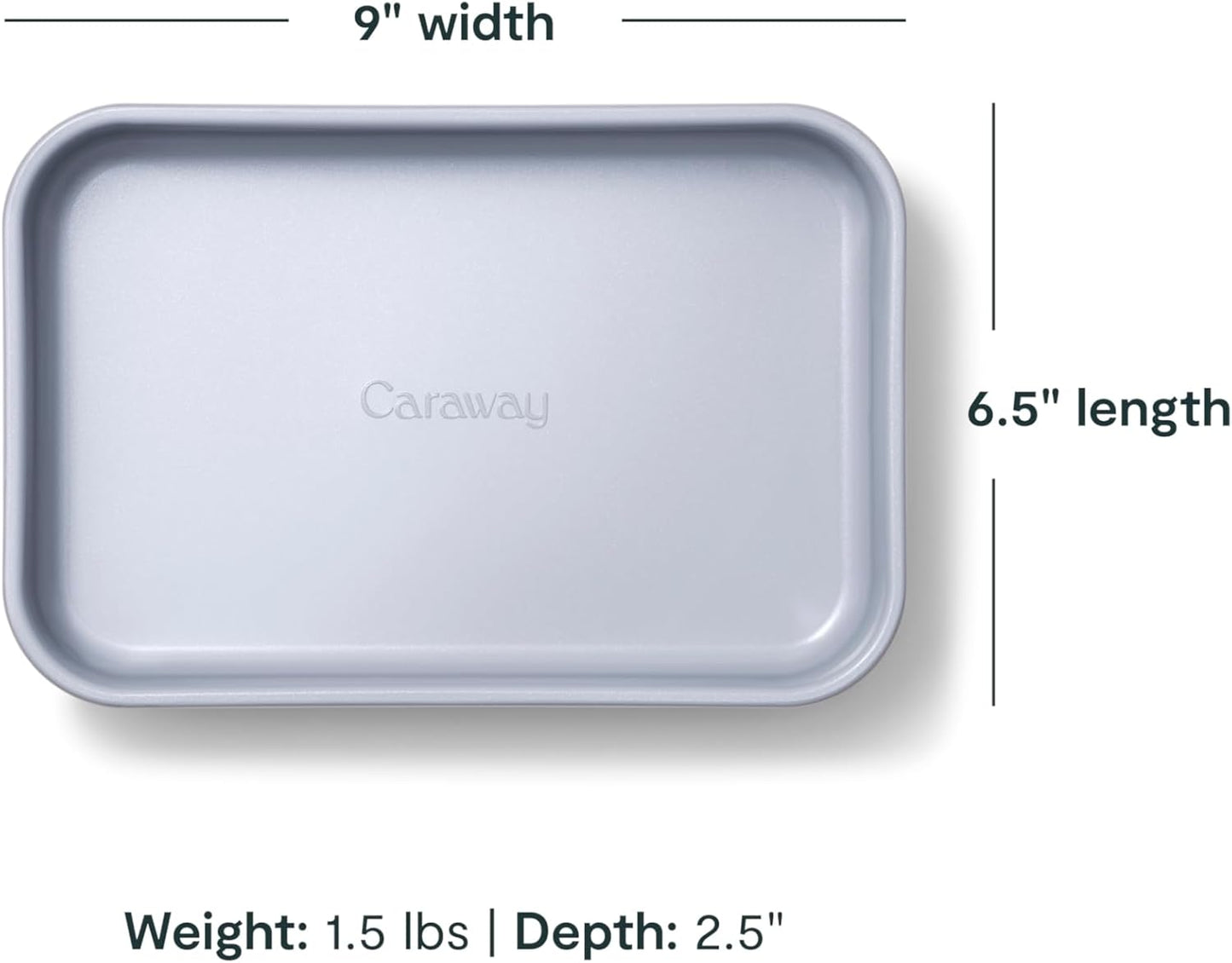 Caraway Nonstick 9” x 6.5” Small Rectangle Baking Pan – Non-Toxic, PTFE & PFOA Free – Aluminized Steel Core – Deep Ceramic Baking Pan for Casseroles, Lasagna & More - Navy