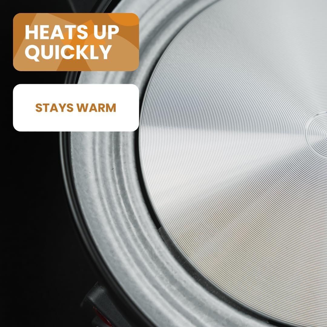 Electric Fondue Pot Set - 2-Liters Black Electric Pot with 6 Stainless Steel Fork - Temperature Control Ideal for Cheese, Caramel, Chocolate - Non-stick and Dishwasher Safe Fondue Pot Set by Stilaris