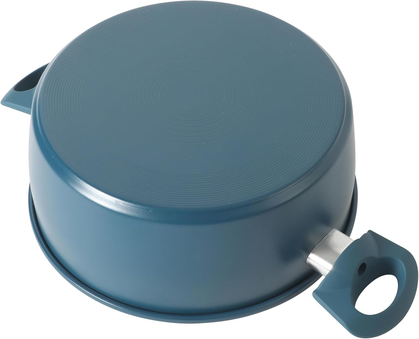 Gibson Home Helensburgh 7-Piece PFA-Free Ceramic Nonstick Carbon Steel Cookware Set – Blue Pots and Pans with Glass Lids, Saucepan, Dutch Oven, Fry Pan