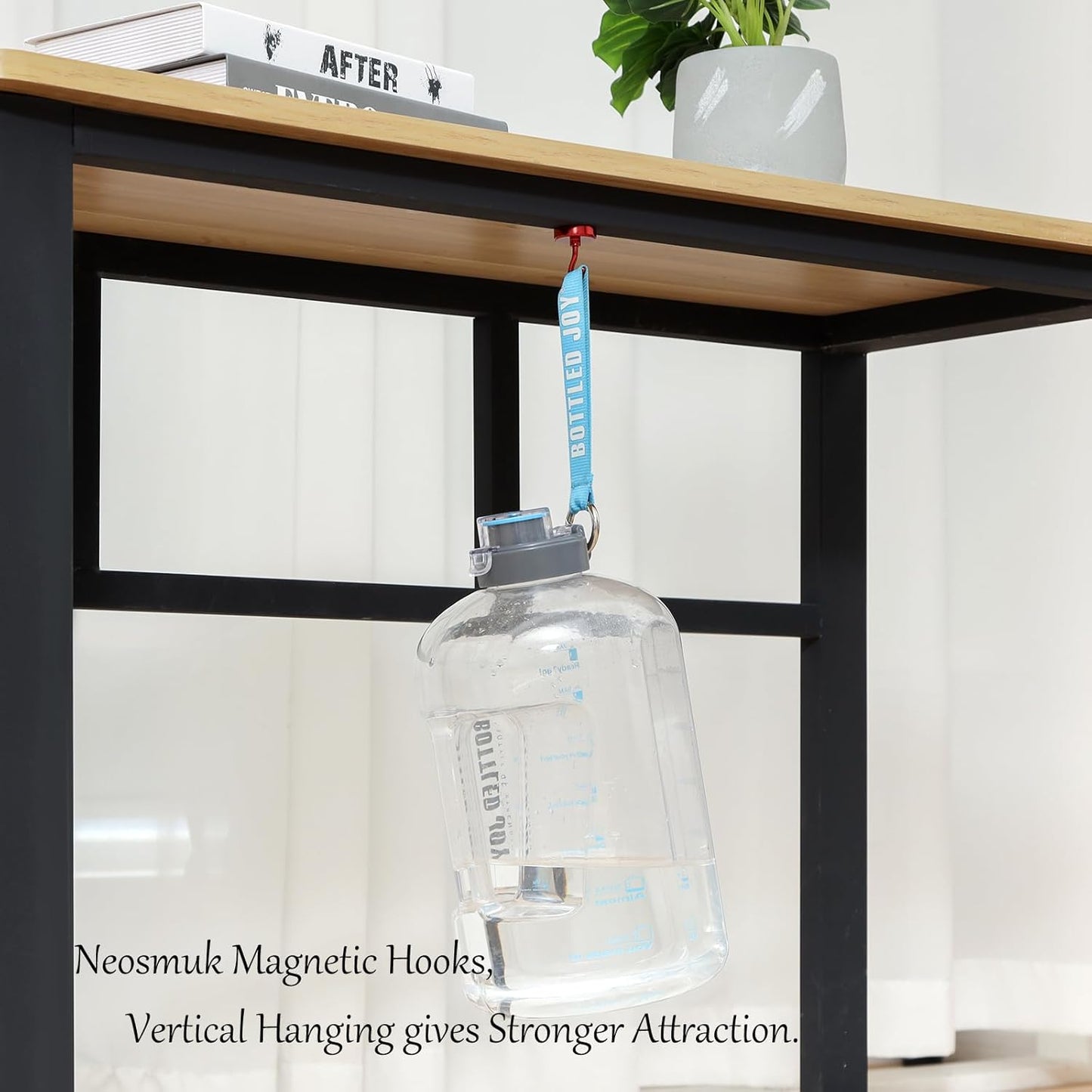 Neosmuk Magnetic Hooks Heavy Duty,Strong Magnet with Hook for Fridge, Super Neodymium Extra Strength Industrial Hooks for Hanging, Magnetic Hanger for Toolbox, Cruise, Grill(Red,10 Pack)