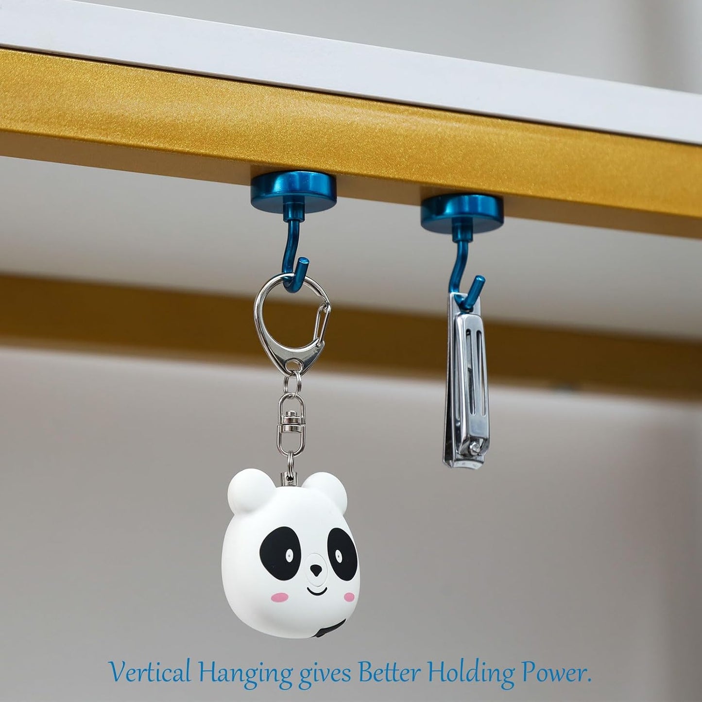 Neosmuk Magnetic Hooks Heavy Duty,Strong Magnet with Hook for Fridge, Super Neodymium Extra Strength Industrial Hooks for Hanging, Magnetic Hanger for Toolbox, Cruise, Grill(RoyalBlue,10 Pack)