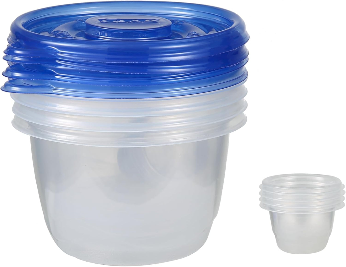 Glad GladWare To Go Lunch Food Storage Containers - Medium Round - Meal Container Holds up to 32 Ounces of Food - Lock Tight Seal, 4 Count