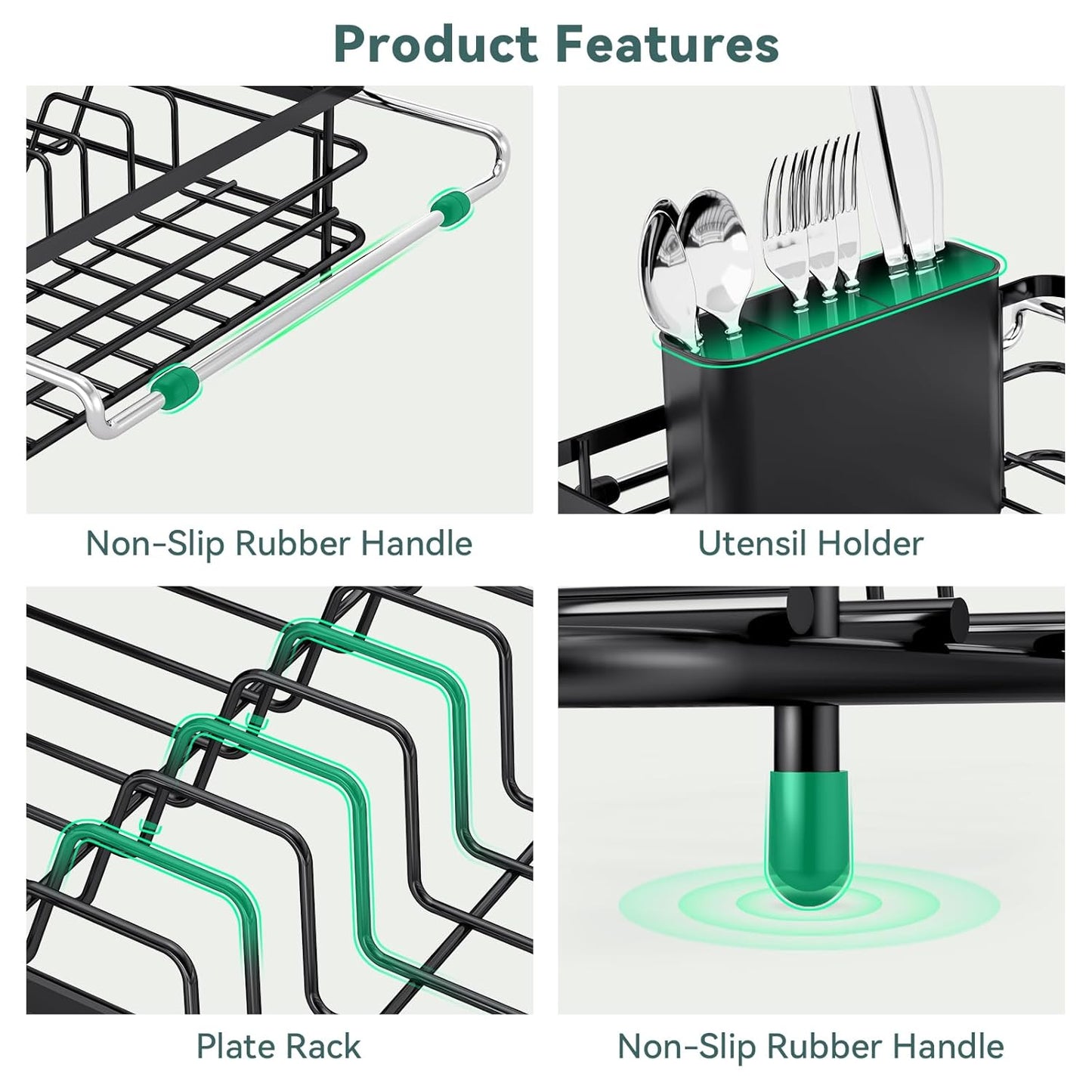 Over the Sink Dish Drying Rack,In Sink Dish Drying Racks,Expandable Dish Rack Over Sink Counter,Adjustable Dish Drainer for Inside Sink with Utensil Holder, Stainless Steel Dish Strainer Large Size