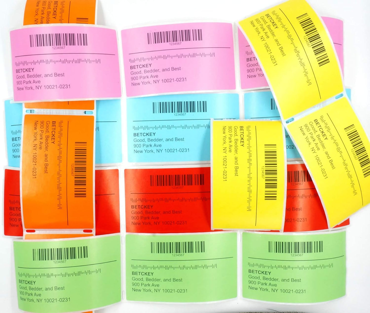 BETCKEY - 2.25" x 1.25" UPC Barcode & Multipurpose Labels Compatible with Zebra & Rollo Label Printer,Premium Adhesive & Perforated[Light Blue, 6 Rolls, 6000 Labels]