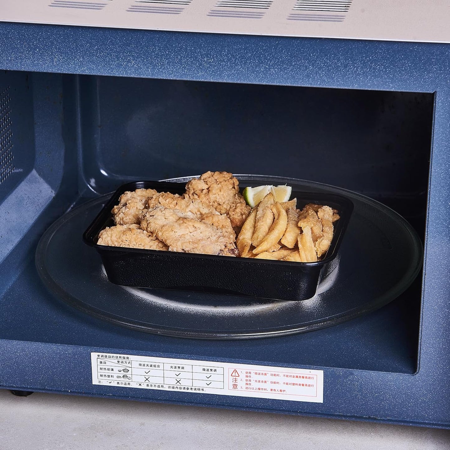 FULIGN 24 oz Meal Prep Containers With Lids Reusable 150 Pack Extra-thick Plastic Food Storage Black Disposable To Go Lunch Box BPA Free Stackable Microwave Dishwasher Freezer Safe