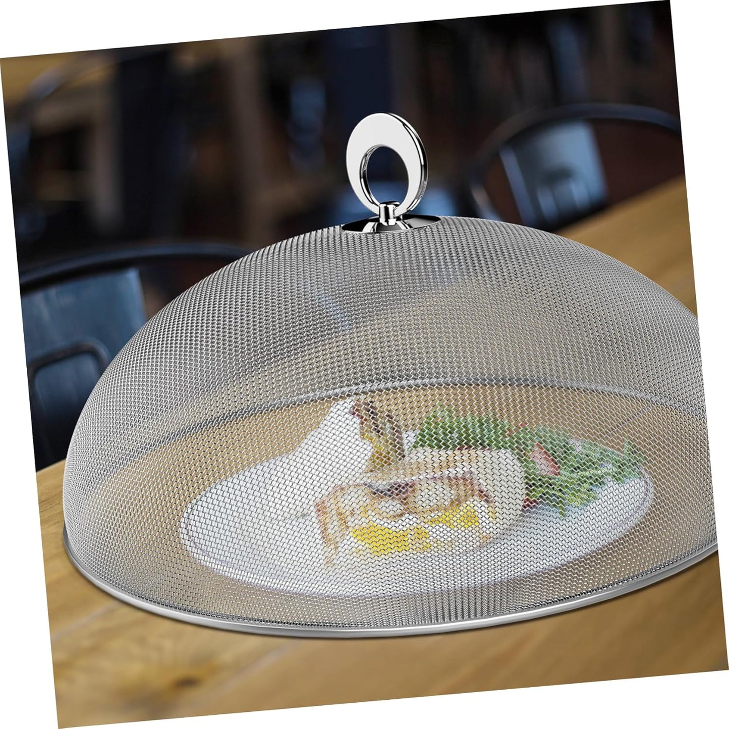 Food Tents 1pc Mesh Food Cover, Stainless Steel Food Tent, Large Screen Food Cover, Metal Mesh for Indoor Outdoor Picnic Caming (15.7inch/ 40cm) Picnic Accessories