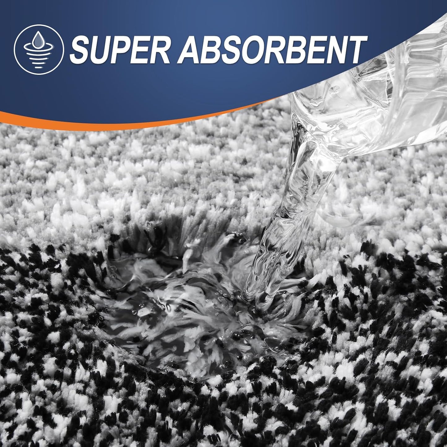 OLANLY Bathroom Runner Rugs 54x24, Extra Soft Absorbent Microfiber Bath Rugs, Rubber Backing, Quick Dry, Machine Washable Bath Mats for Bathroom Floor, Tub and Shower, Home Decor Accessories, Black