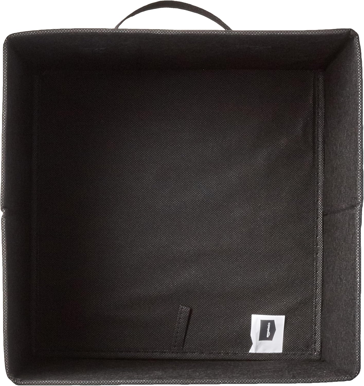 Amazon Basics Collapsible Fabric Storage Cube Bins Organizer with Handles, Sturdy, Black, 13-x-13-x-13-inch, Pack of 6