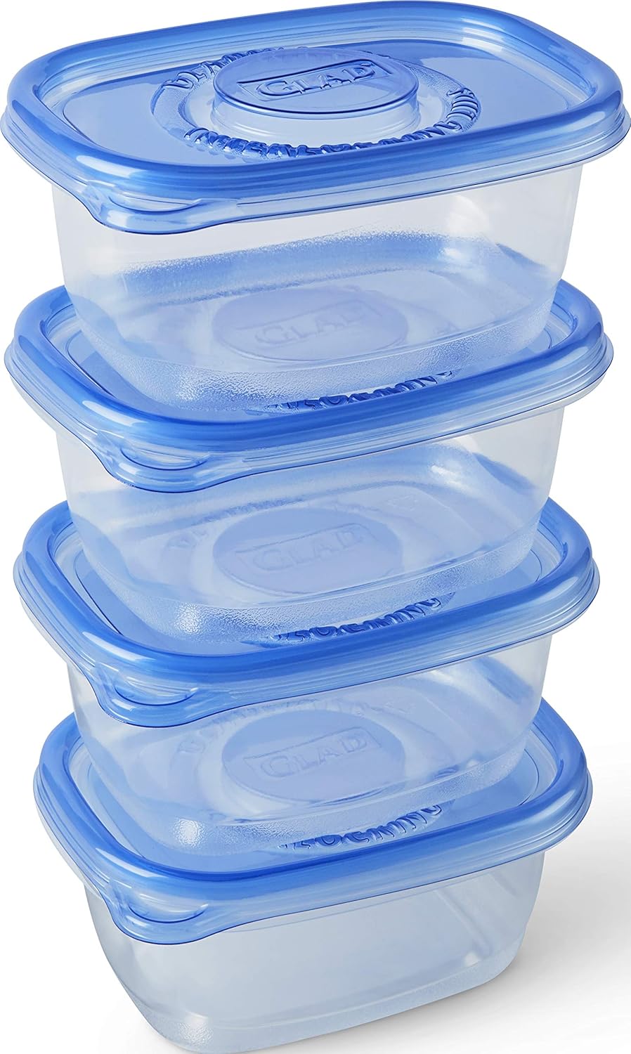 Glad GladWare To Go Snack Food Storage Containers - Medium Round - Meal Container Holds up to 24 Ounces of Food - Lock Tight Seal, 4 Count - 6 Pack