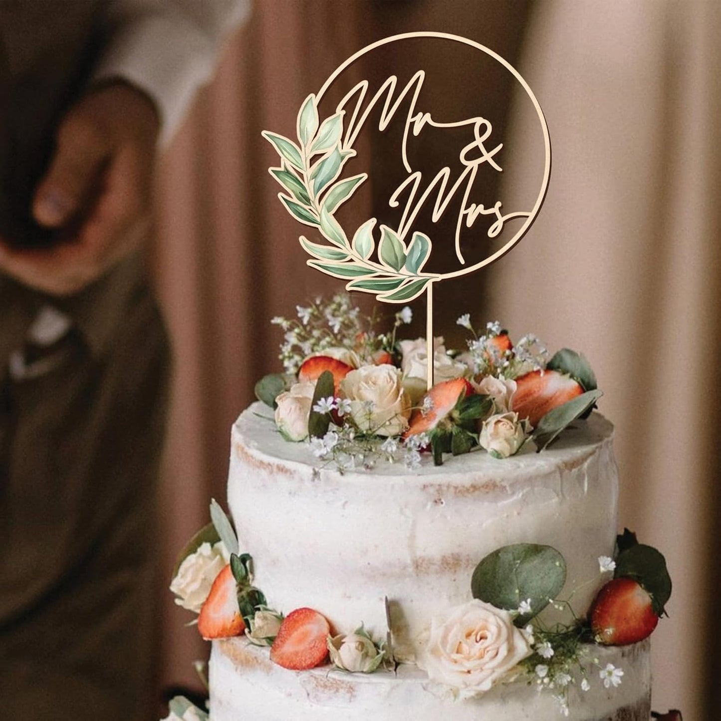 Wooden Wedding Cake Toppers, Wedding Cake Toppers Bride and Groom, Anniversary Mr and Mrs Cake Topper, Cake Decoration