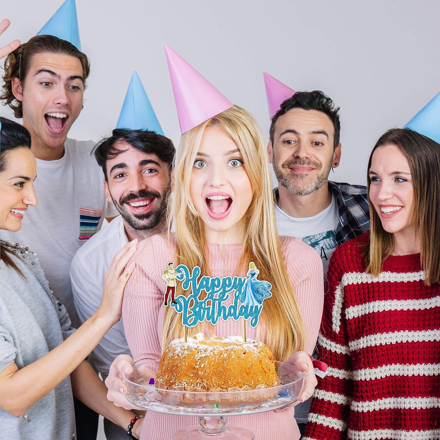 Cnderela Happy Birthday Cake Topper